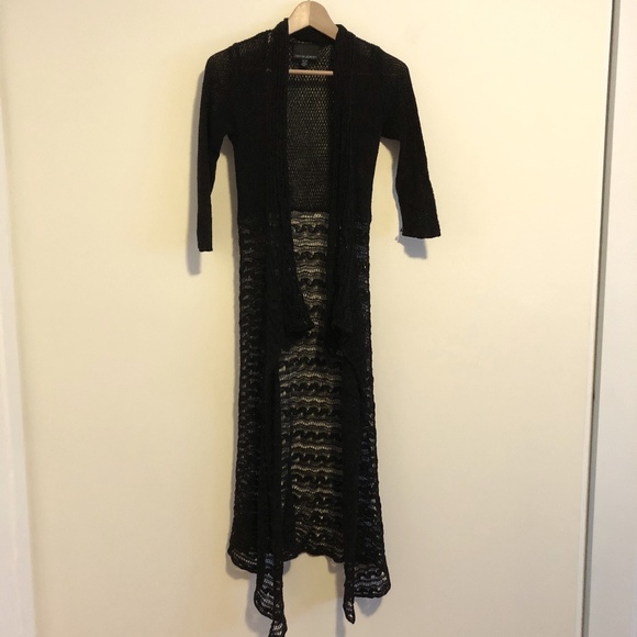 Cynthia Rowley Black Knit Duster - Picture 1 of 7